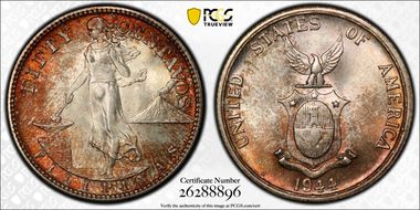 1944-S 50C Obverse of 1907-1921 MS67