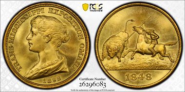 1898 SC$1 HK-283, Trans-Mississippi MS67