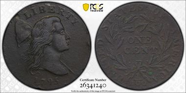 1795 1C Jefferson Head, Plain Edge VF20BN