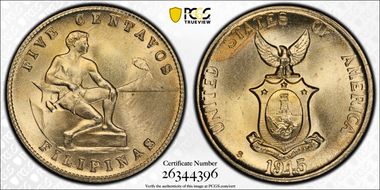 1945-S 5C Allen-6.06a RP5 MS64