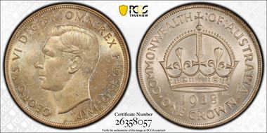 1938 Crown KM-34  Ag MS64