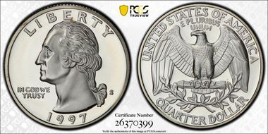 1997-S 25C Silver PR70DCAM