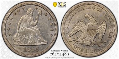 1856 25C AU53