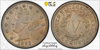 1892 5C AU58