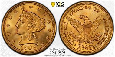 1906 $2.50 MS68