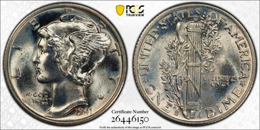1941-S/S 10C RPM, FS-501 MS66FB