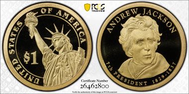 2008-S $1 Andrew Jackson PR70DCAM