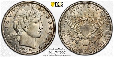 1915-D 50C AU55