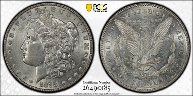 1878 7TF $1 R78, VAM 168, Doubled P AU55