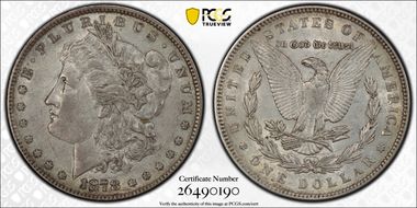 1878 7TF $1 R79 VAM 227-1 Slashed O AU53
