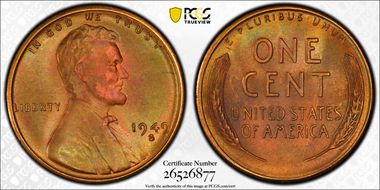 1949-S 1C MS66RB