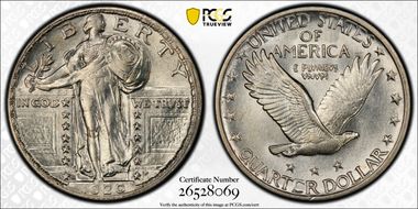 1920-S 25C Clashed Dies FS-401 AU58