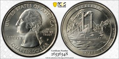 2011-P 25C Vicksburg NP MS67