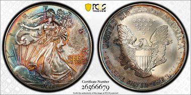 2000 $1 Silver Eagle MS63