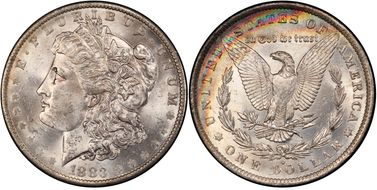 1883-O $1 VAM 4, O/O MS63