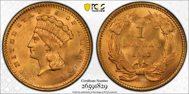 1860 G$1 MS65
