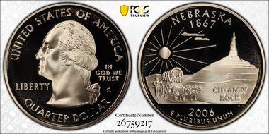 2006-S 25C Nebraska PR70DCAM