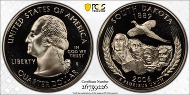 2006-S 25C South Dakota PR70DCAM