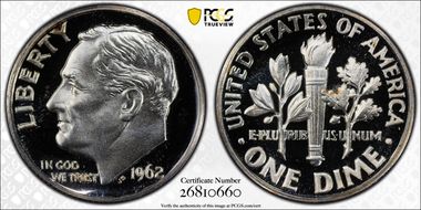 1962 10C PR69DCAM