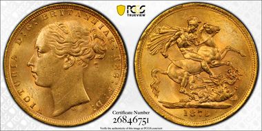 1875-M Sov St. George S-3857 MS63