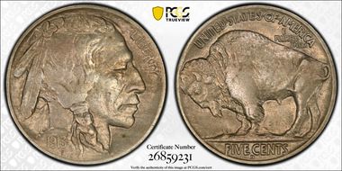 1913-D 5C Type 2 AU58