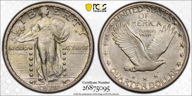 1918/7-S 25C AU50