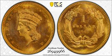 1865 G$1 MS66+