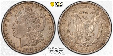 1921-D $1 VAM 9A _RUST AU50