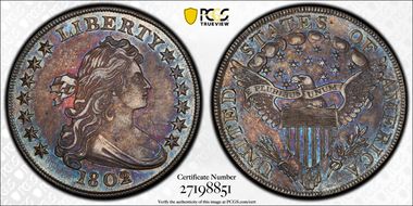 1802/1 $1 BB-234, Wide Date AU58