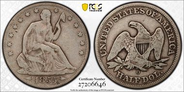 1855-O 50C Arrows VG10