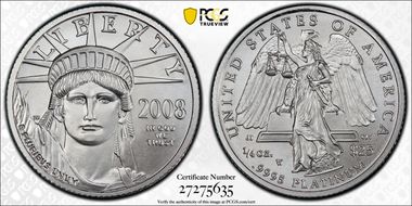 2008-W $25 Burnished St. of Liberty SP70