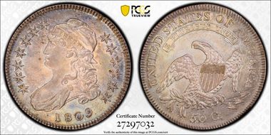1809 50C O-102, XXX AU55