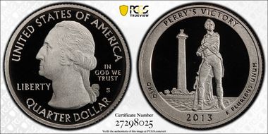 2013-S 25C Perry's Memorial NP First Strike PR70DCAM