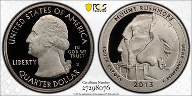 2013-S 25C Mount Rushmore NP First Strike PR70DCAM