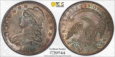 1834 50C O-104 Lg Date, Sm Letters MS62