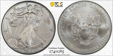 2013 $1 Silver Eagle First Strike MS69