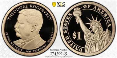 2013-S $1 Theodore Roosevelt PR70DCAM