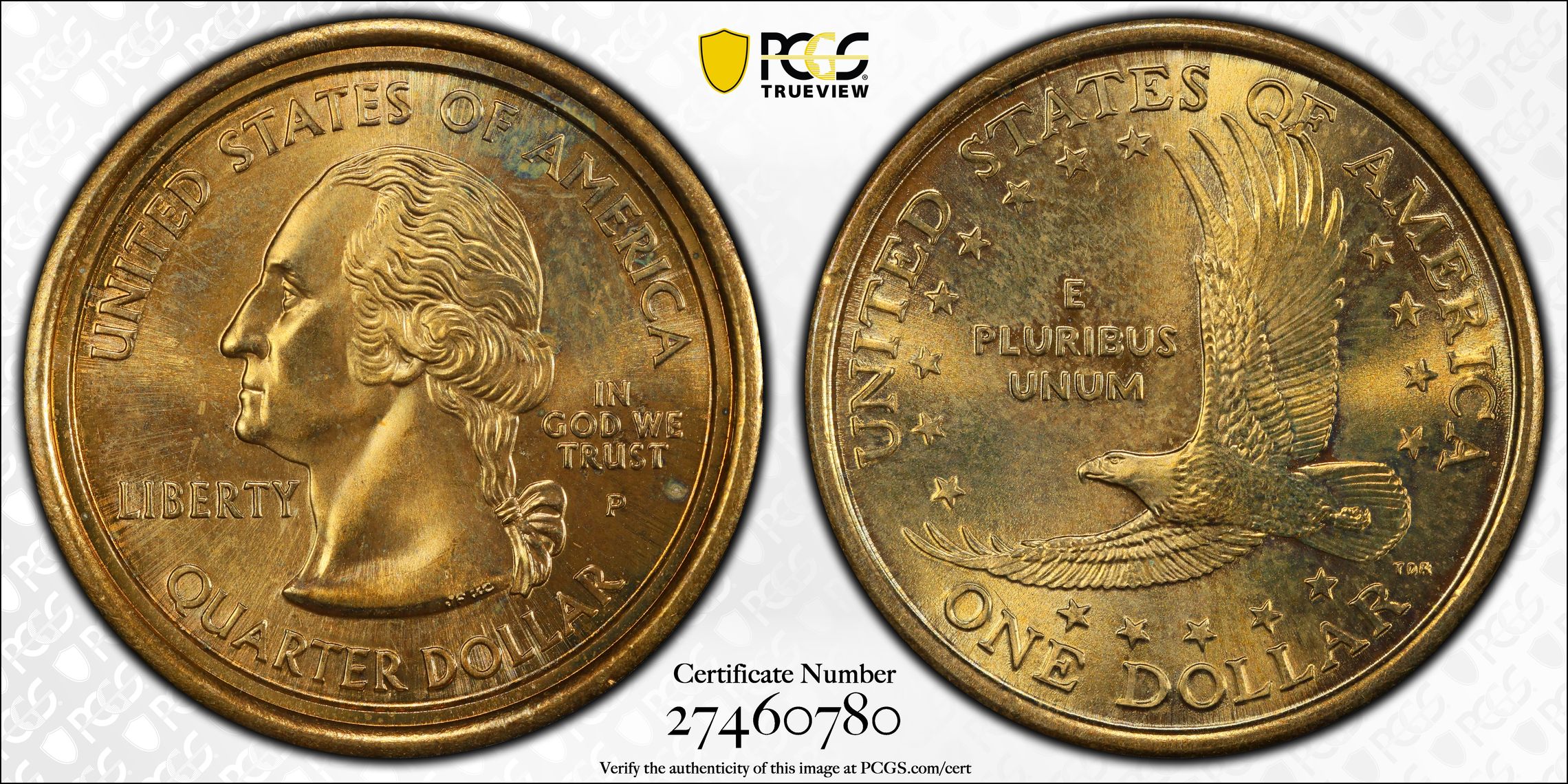 PCGS Certificate Verification Coin Details for Cert #27460780