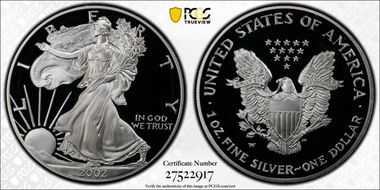 2002-W $1 Silver Eagle PR70DCAM