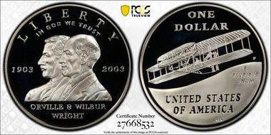 2003-P $1 First Flight PR70DCAM