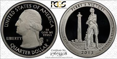 2013-S 25C Perry's Memorial NP-Silver PR70DCAM