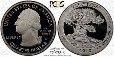 2013-S 25C Great Basin NP - Silver PR70DCAM