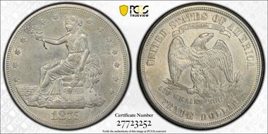 1875-S T$1 AU58