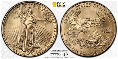 1986 $25 Gold Eagle MS69