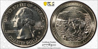 2011-D 25C Glacier NP MS67