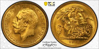 1912-S 1/2 Sov S-4009 MS65