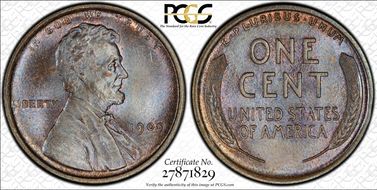 1909 1C Lincoln MS65BN
