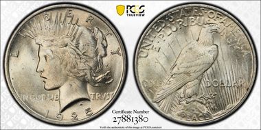 1925 $1 VAM 3 Doubled Shoulder MS63