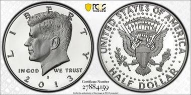 2013-S 50C Silver PR70DCAM