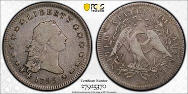 1795 $1 Silver Plug, BB-13 VF25